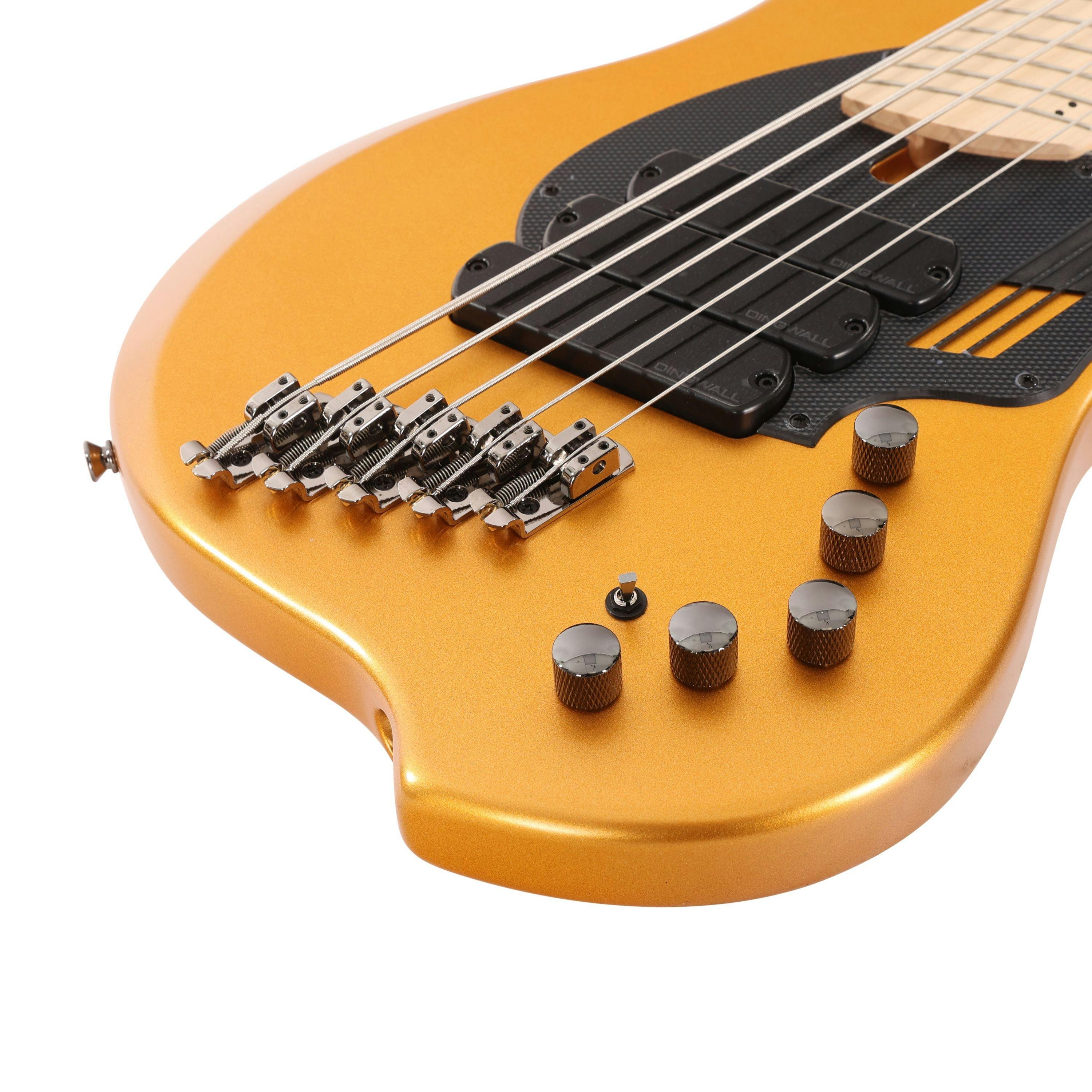 Dingwall NG-3 5-String Electric Bass Guitar in Matte Metallic Gold